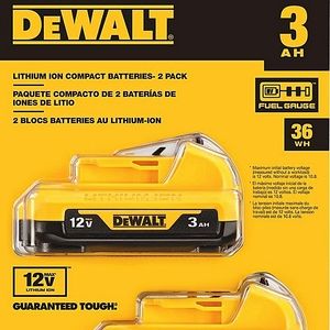 Dewalt 12v max 2 Pack 3.0ah Lithium-ion Battery